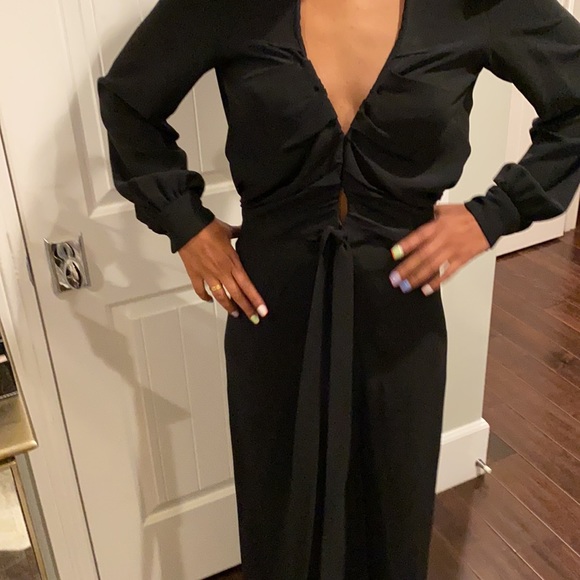 Chloe Black long sleeve jumpsuit - Picture 3 of 5